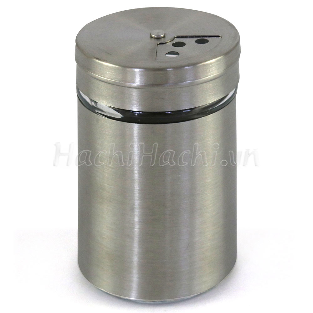 Hũ thủy tinh đựng gia vị 80ml (vỏ bọc inox) thương hiệu ECHO METAL
