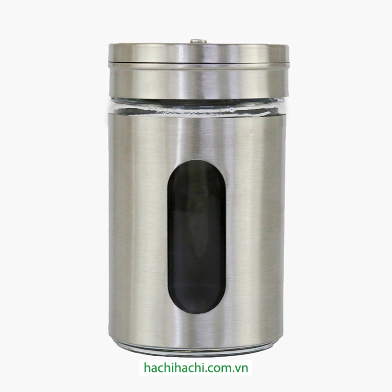 Hũ thủy tinh đựng gia vị 80ml (vỏ bọc inox)