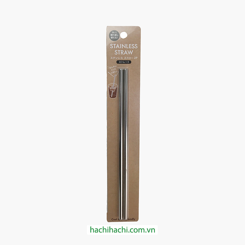 Ống hút inox 2 cái Bảo vệ môi trường