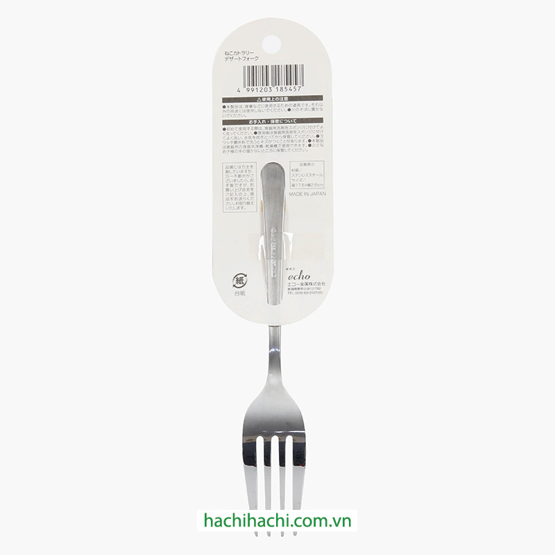 Nĩa inox, nĩa ăn trái cây Nhật Bản, nĩa ăn trái cây Nhật Bản Echo Metal hình mèo 17.6cm thương hiệu ECHO METAL