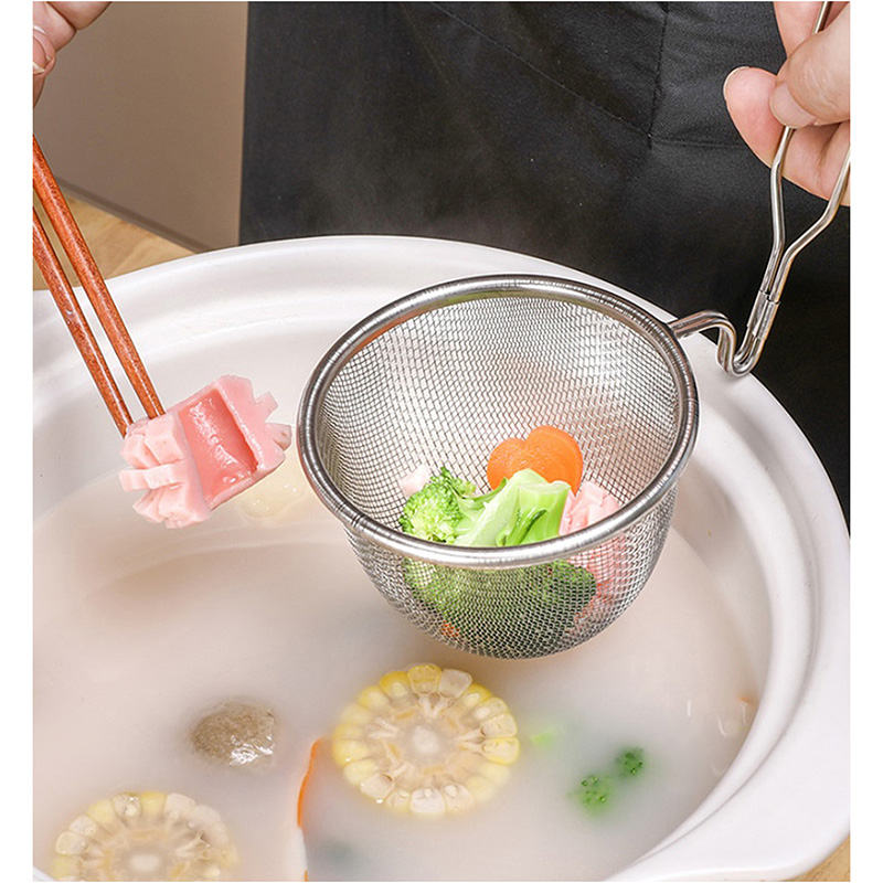 Vợt inox trụng mì, gia vị, miso 10x20cm thương hiệu ECHO METAL