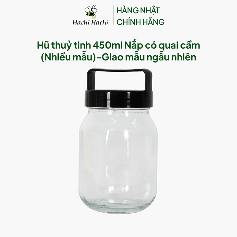 Hũ thuỷ tinh 450ml Nắp có quai cầm (Nhiều mẫu)-Giao mẫu ngẫu nhiên thương hiệu ECHO METAL