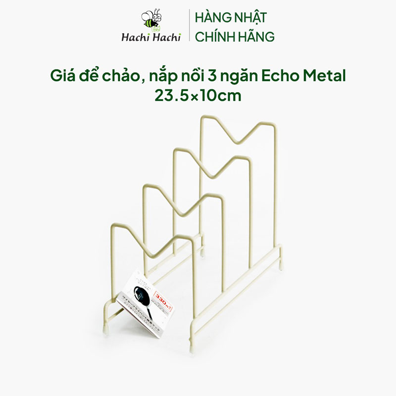 Giá để chảo, nắp nồi 3 ngăn Echo Metal 23.5x10cm thương hiệu ECHO METAL