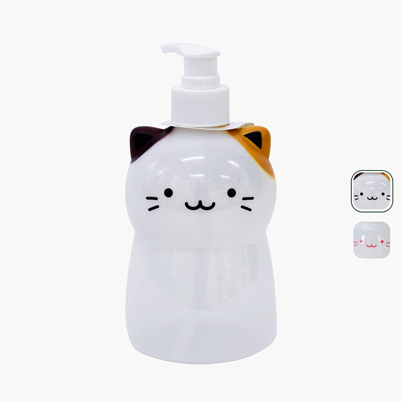 Bình nhựa vòi bơm 500ml hình mèo (Nhiều mẫu)-Giao mẫu ngẫu nhiên