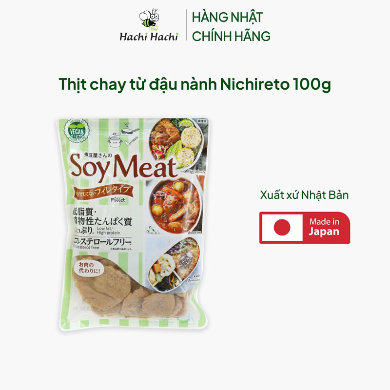 Thịt chay từ đậu nành Nichireto 100g thương hiệu 