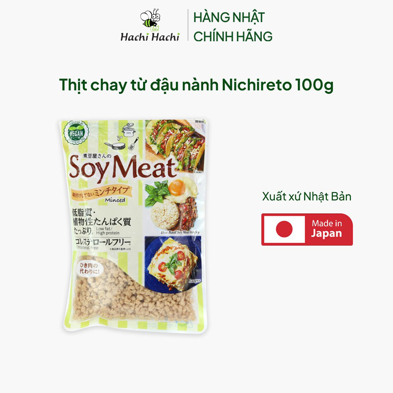 Thịt chay từ đậu nành Nichireto 100g thương hiệu 