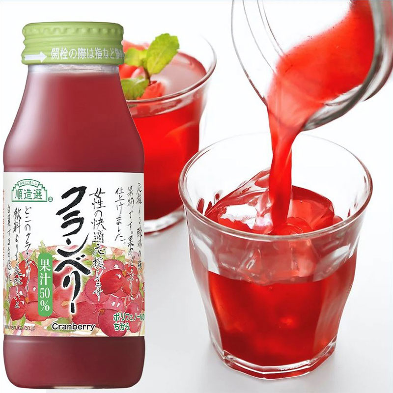 Nước ép Nam Việt Quất Cranberry Marukai 180 ml  thương hiệu MARUKAI