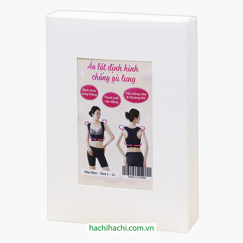 Áo lót định hình chống gù lưng Nhật Bản L-LL (Đen) thương hiệu 