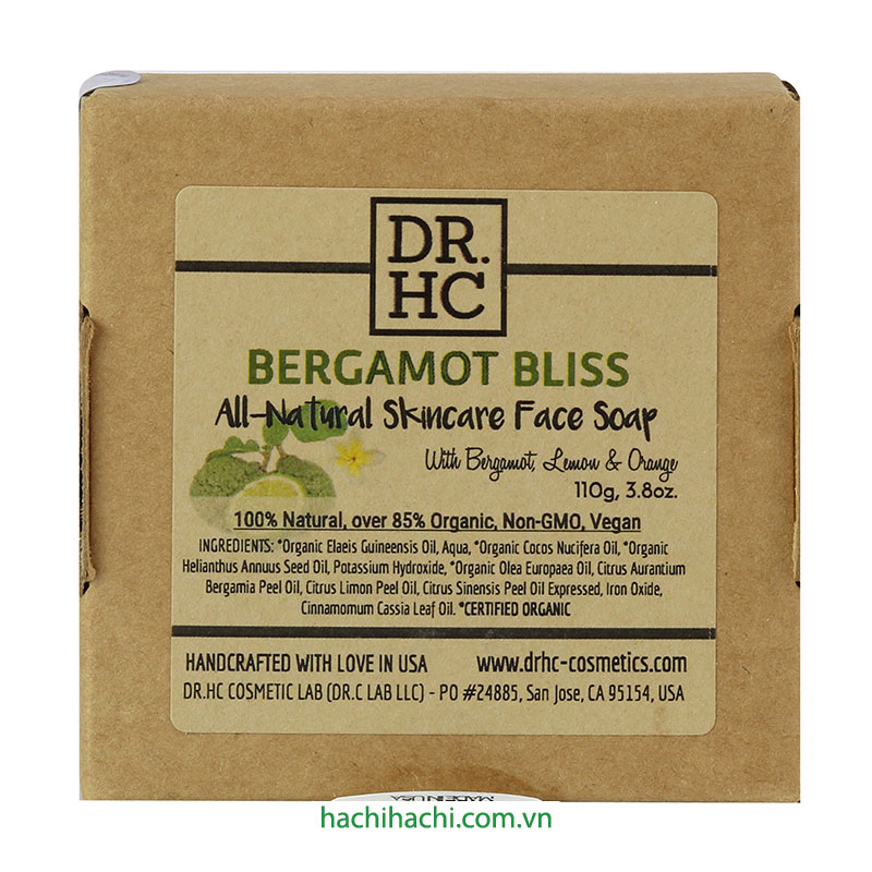 Xà Phòng Organic Rửa Mặt Dưỡng Da Đa Năng DR.HC Bergamot Bliss All-Natural Skincare Face Soap 110g thương hiệu DR.HC