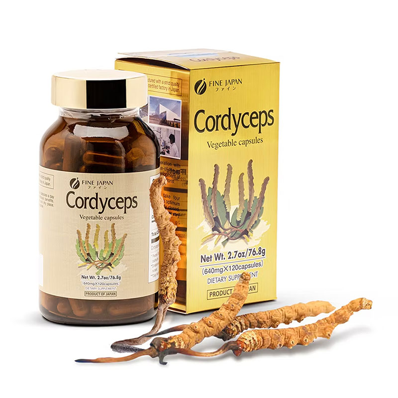 TPBVSK: Viên uống Cordyceps Nhật Bản 120 viên, đông trùng hạ thảo bổ thận, tăng đề kháng, sức khỏe thương hiệu FINE JAPAN