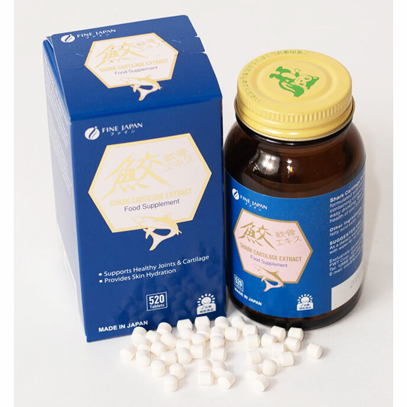 TPBVSK: Viên uống Shark Cartilage Extract Nhật Bản 520 viên,  bổ sung chiết xuất sụn cá mập, tăng sức khỏe sụn khớp thương hiệu FINE JAPAN