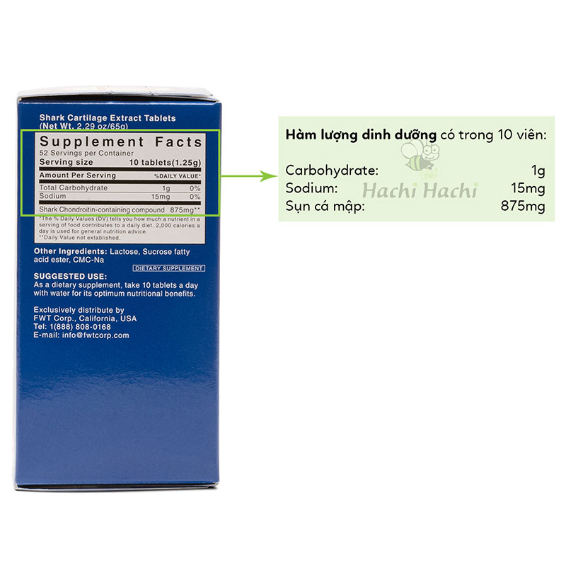 TPBVSK: Viên uống Shark Cartilage Extract Nhật Bản 520 viên,  bổ sung chiết xuất sụn cá mập, tăng sức khỏe sụn khớp thương hiệu FINE JAPAN