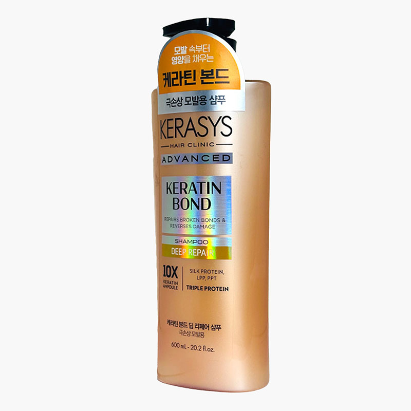 Dầu gội Hàn Quốc phục hồi hư tổn Kerasys advanced keratin bond deep 600ml thương hiệu AEKYUNG