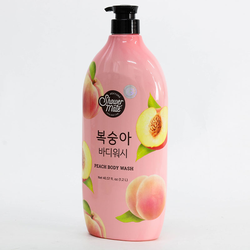 Sữa tắm Hàn Quốc Aekyung Showermate natural peach body wash (hương đào tươi mát) 1.2L thương hiệu AEKYUNG