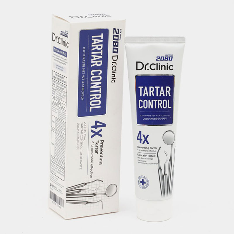 Kem đánh răng ngừa cao răng, mảng bám Hàn Quốc 2080 Dr.Clinic Tartar Control Toothpaste 125g thương hiệu AEKYUNG