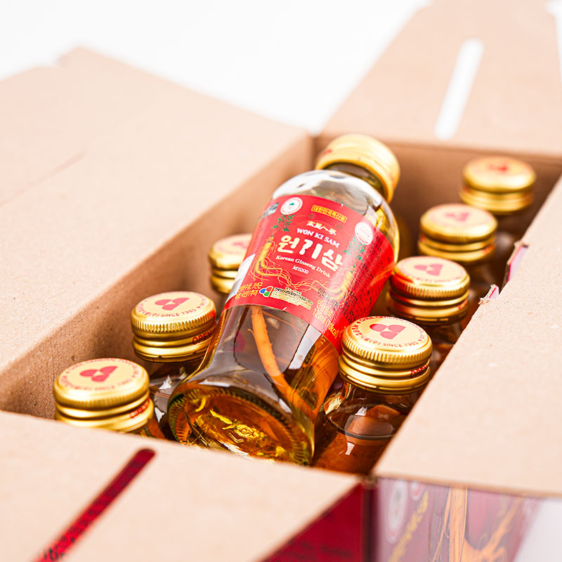 TPBS: Nước nhân sâm Hàn Quốc Wonkisam có đường 120ml x 10 chai thương hiệu GINCOOP