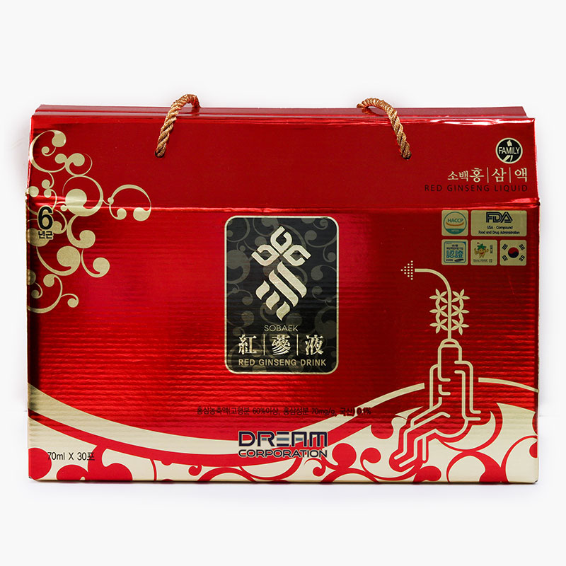Nước hồng sâm Hàn Quốc Sobaek - Sobaek Korea red ginseng drink family 70ml x 30 gói thương hiệu SOBAEK