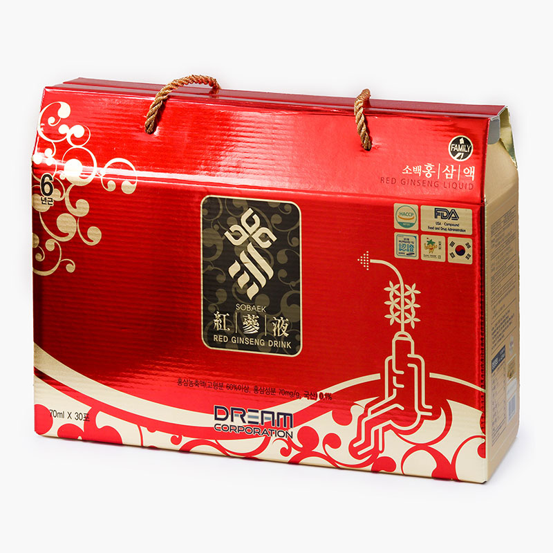 Nước hồng sâm Hàn Quốc Sobaek - Sobaek Korea red ginseng drink family 70ml x 30 gói thương hiệu SOBAEK