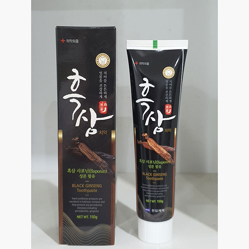 Kem Đánh Răng Hắc Sâm Hàn Quốc Black Ginseng Toothpaste 150g thương hiệu HANIL
