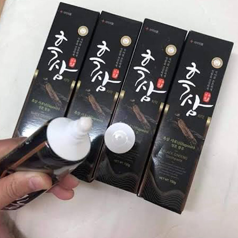 Kem Đánh Răng Hắc Sâm Hàn Quốc Black Ginseng Toothpaste 150g thương hiệu HANIL