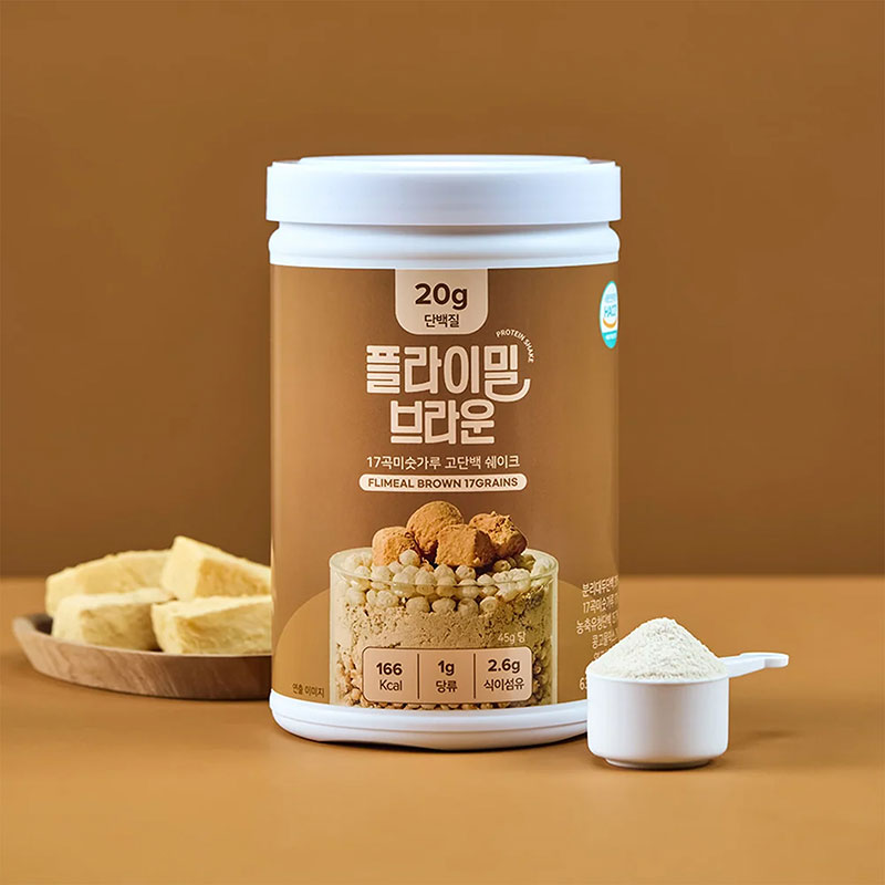 TPBS: Bột Protein Hàn Quốc Flimeal  Vị Ngũ Cốc Rang (Flimeal Brown), Dạng Bột 630g thương hiệu FLIMEAL