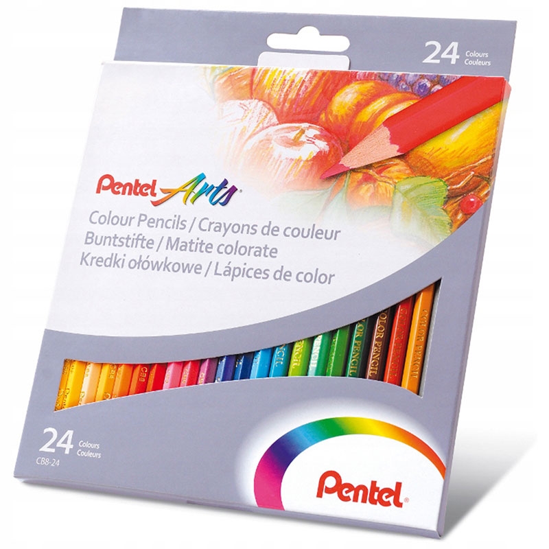 Bộ bút chì gỗ Pentel 24 màu (CB8-24U) thương hiệu 