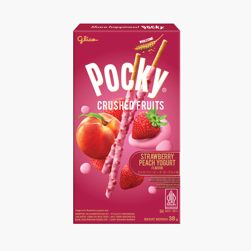 Bánh Que Pocky Trái Cây Nghiền Vị Sữa Chua Dâu Đào 38g