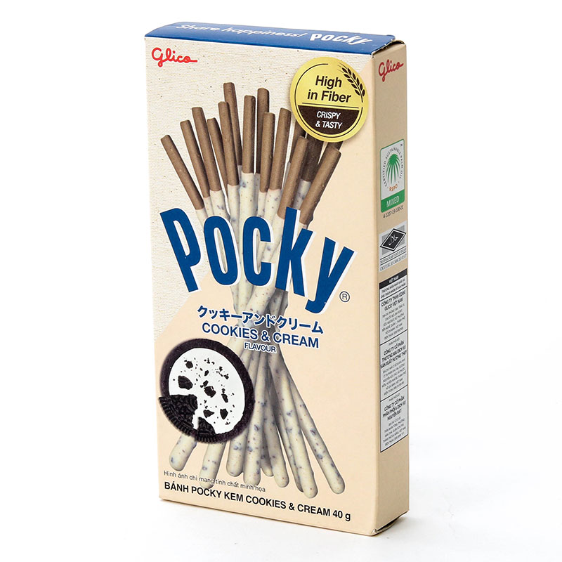 Bánh Pocky kem Cookies & Cream 40g thương hiệu GLICO