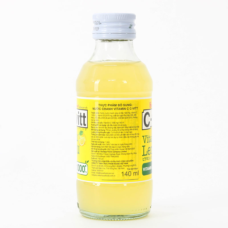 TPBS: Nước chanh Vitamin C C-Vitt 140ml, bổ sung 1000mg Vitamin C thương hiệu 