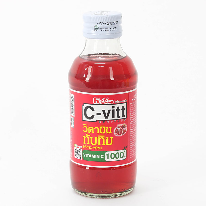 TPBS: Nước lựu Vitamin C C-Vitt 140ml, bổ sung 1000mg Vitamin C thương hiệu 