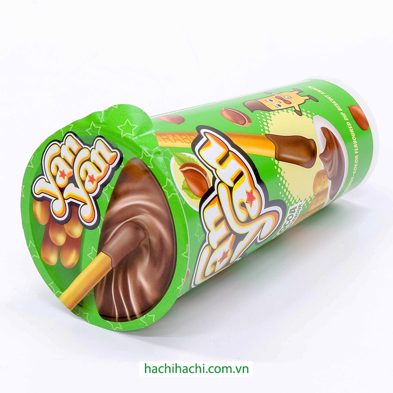 Bánh que chấm Yan Yan kem Cacao Hạt phỉ 44g thương hiệu MEIJI