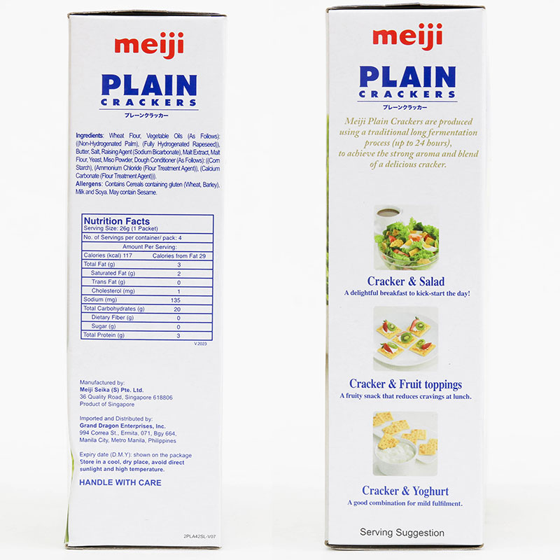 Bánh Plain Cracker Meiji 104g (26g x 4 gói) thương hiệu MEIJI