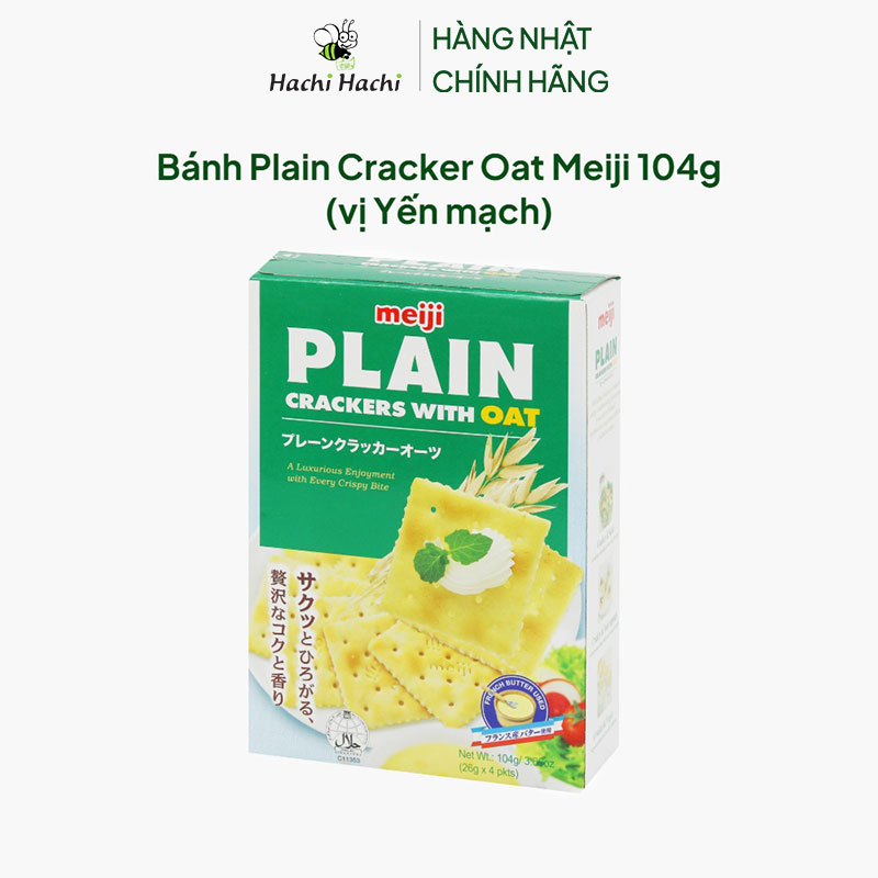 Bánh Plain Cracker Oat Meiji 104g (vị Yến mạch) thương hiệu MEIJI