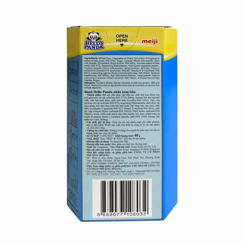 Bánh Hello Panda nhân kem sữa 40g thương hiệu MEIJI