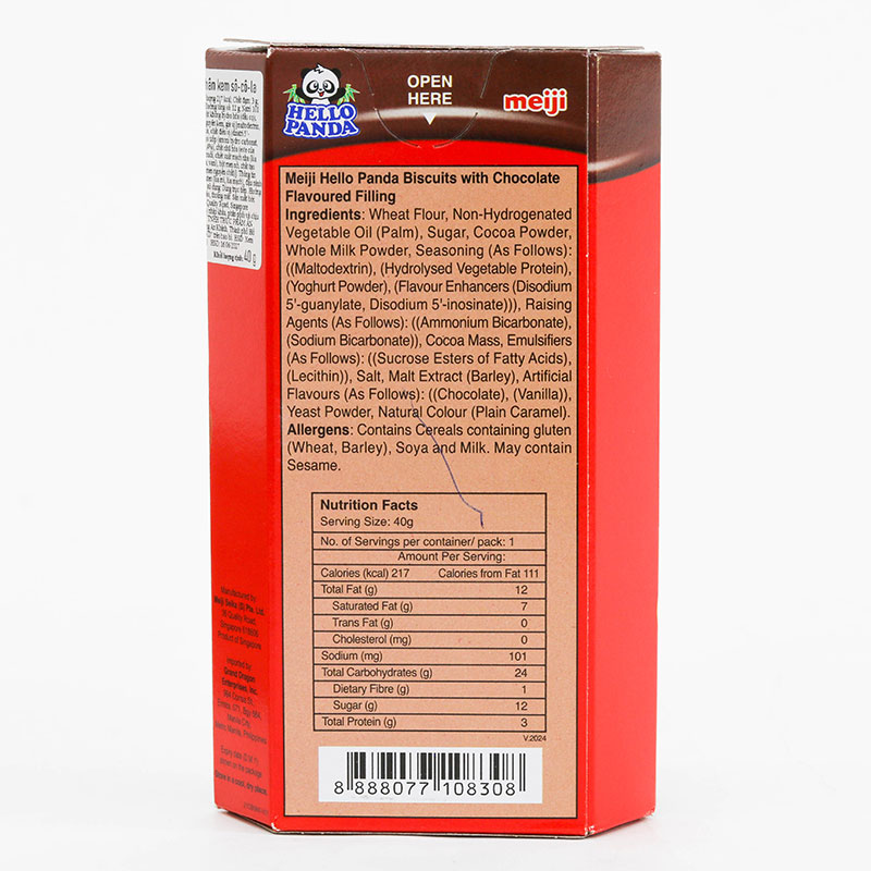 Bánh Hello Panda nhân kem Socola Meiji 40g thương hiệu MEIJI