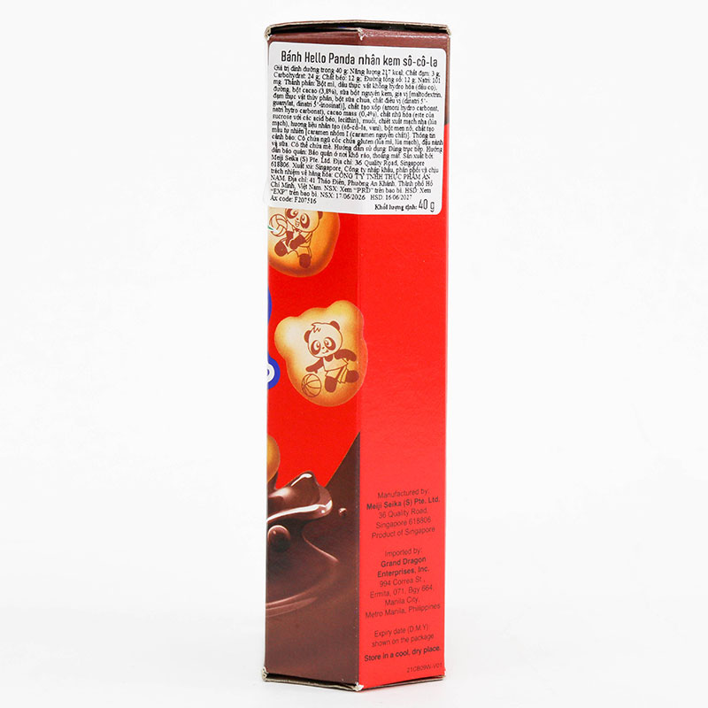 Bánh Hello Panda nhân kem Socola Meiji 40g thương hiệu MEIJI