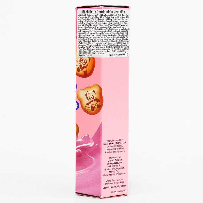 Bánh Hello Panda nhân kem dâu Meiji 40g thương hiệu MEIJI