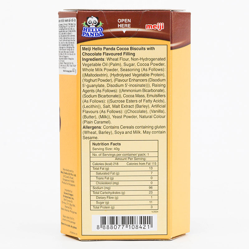 Bánh Hello Panda cacao nhân kem Socola 40g thương hiệu MEIJI