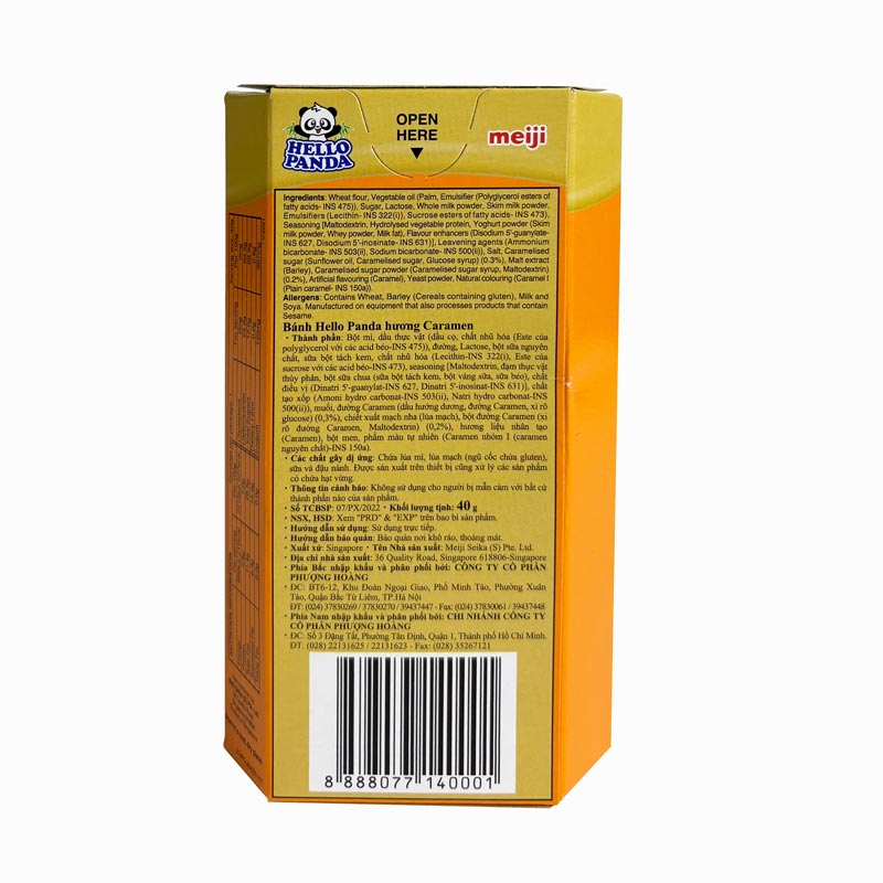 Bánh Hello Panda nhân Caramel 40g thương hiệu MEIJI
