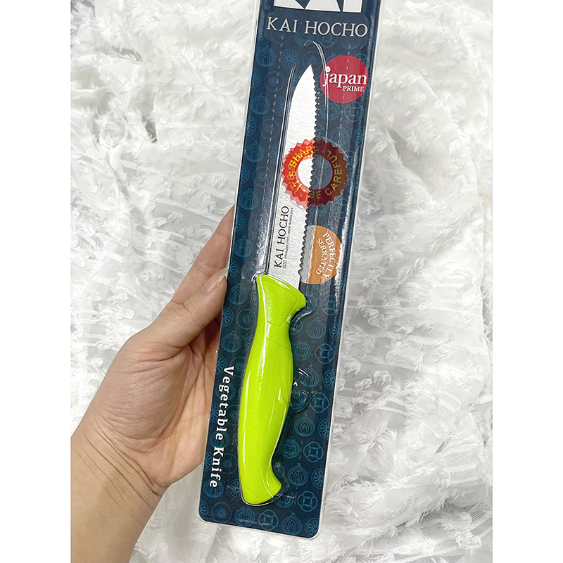 Dao bếp Kai Hocho Vegetable lưỡi 11.2cm (Xanh lá) thương hiệu KAI
