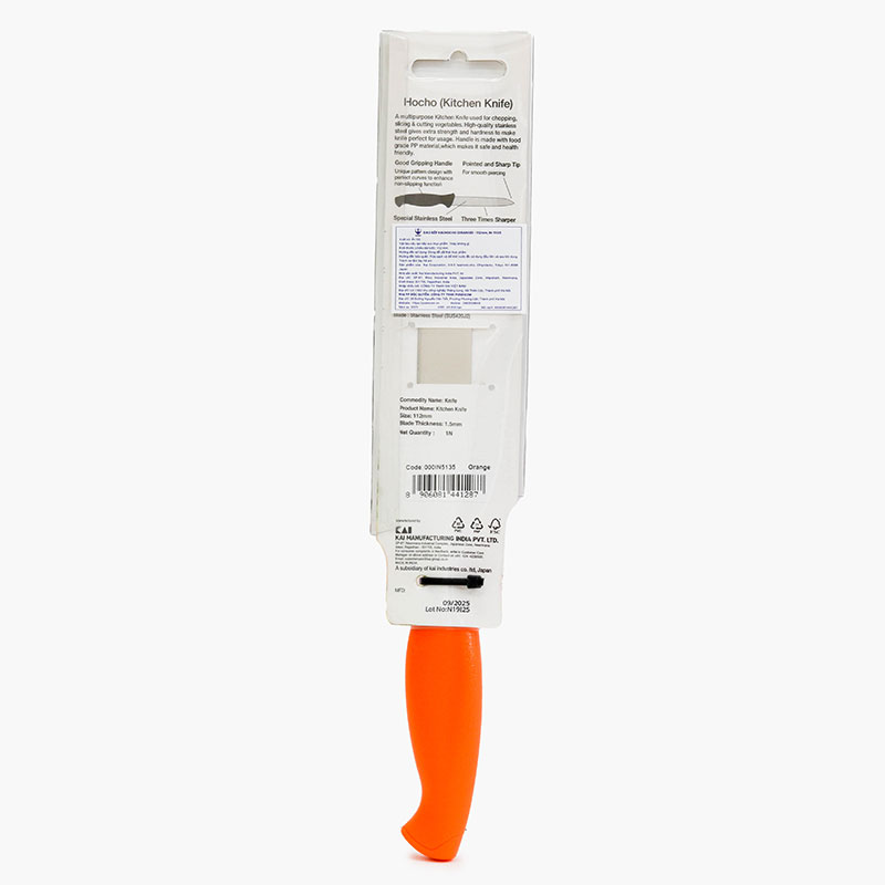 Dao bếp KAI HOCHO (orange) lưỡi 112mm, IN-5135 thương hiệu KAI