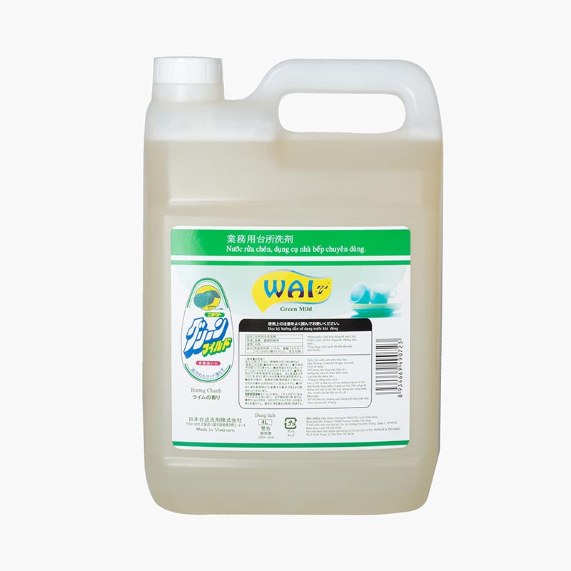 Nước rửa chén chuyên dùng Wai GreenMild 4L