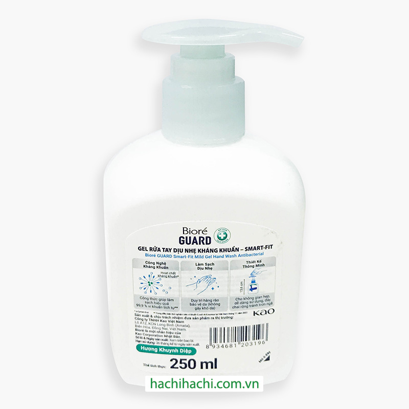 Gel rửa tay dịu nhẹ kháng khuẩn Biore Guard 250ml (Khuynh diệp) thương hiệu BIORE