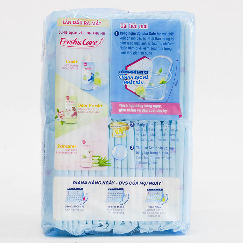 Băng vệ sinh hàng ngày mát lạnh Diana Sensi Cool Fresh 15.5cm 40 miếng thương hiệu UNICHARM