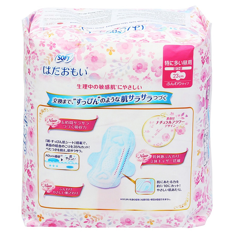 Băng vệ sinh Sofy Skin Comfort có cánh 23cm 8 miếng (Siêu êm thoáng) thương hiệu UNICHARM