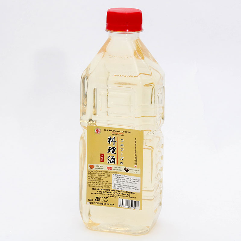 'Gia vị thực phẩm Hue Foods no Ryouri Shu 500ml (Rượu nấu ăn, Rượu sake nấu ăn, chay mặn đều dùng được) thương hiệu 