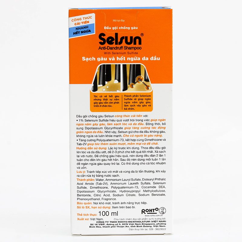 Dầu gội chống gàu Selsun Anti-Dandruff Shampoo 100ml thương hiệu ROHTO
