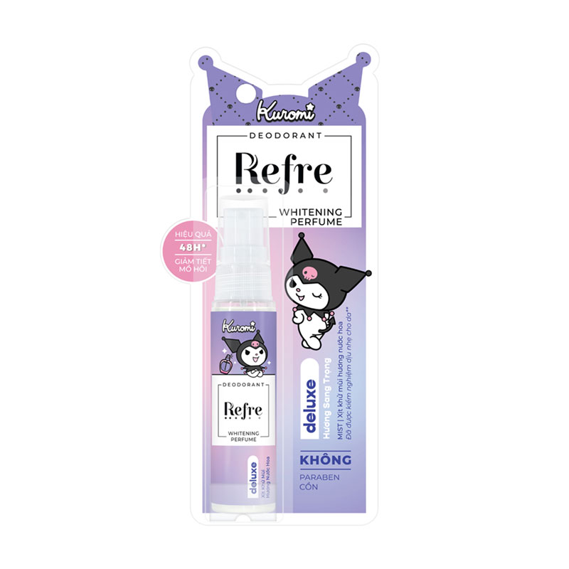 Xịt khử mùi Refre hương nước hoa sang trọng 30ml, Giảm tiết mồ hôi đến 48 tiếng thương hiệu ROHTO
