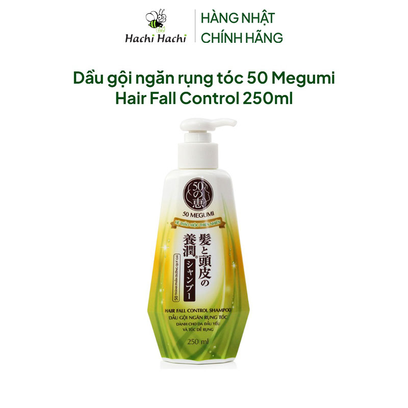 Dầu gội ngăn rụng tóc 50 Megumi Hair Fall Control 250ml  thương hiệu ROHTO