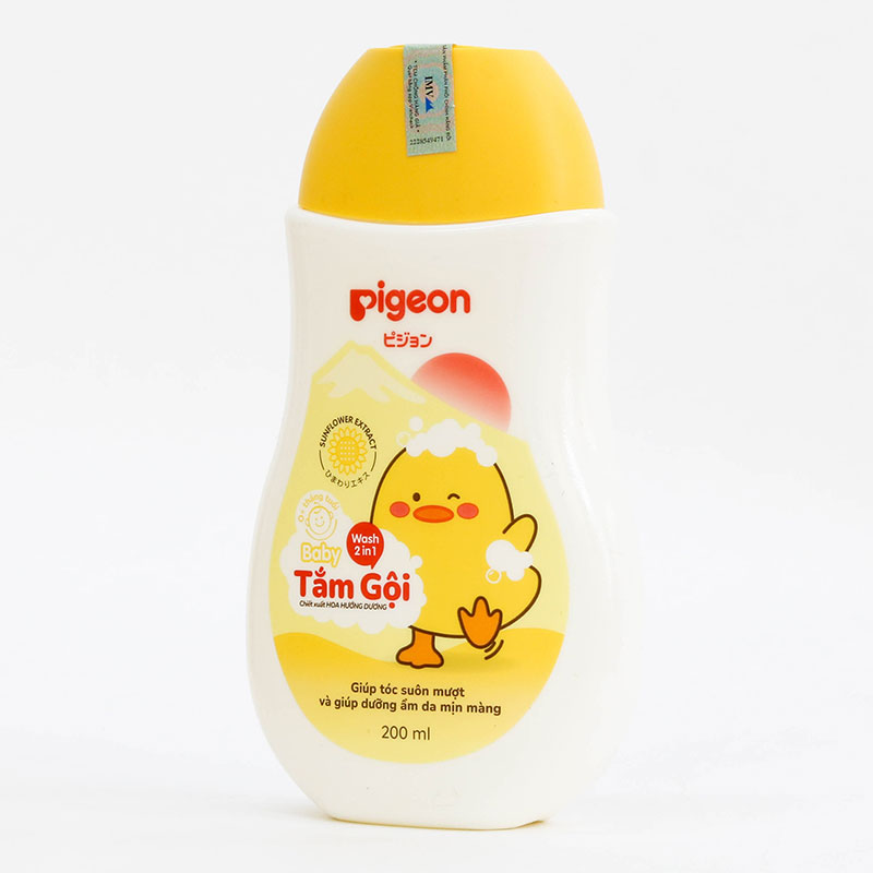 Sữa tắm gội Pigeon 2 trong 1 chiết xuất hoa hướng dương 200ml thương hiệu PIGEON